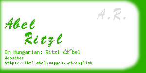 abel ritzl business card
